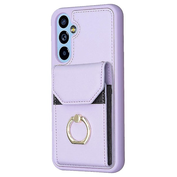 For Samsung Galaxy A54 5g Støtte Pu Lær+tpu Deksel Telefonveske Kortholder Mobiltelefon Shell-B6 Lilla