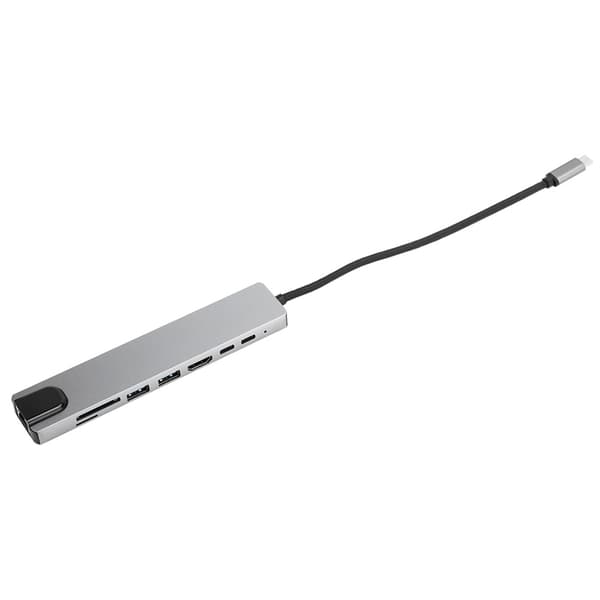 8-in-1 TypeC - 4K HDMI -telakointiasema-adapteri, pikalataustelakka