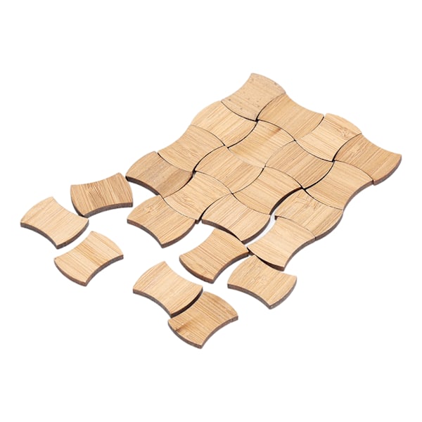 24 kpl nukkekodin miniatyyrilattia DIY simuloitu elinvoimainen bambu nukkekodin lattialaudan koristelu