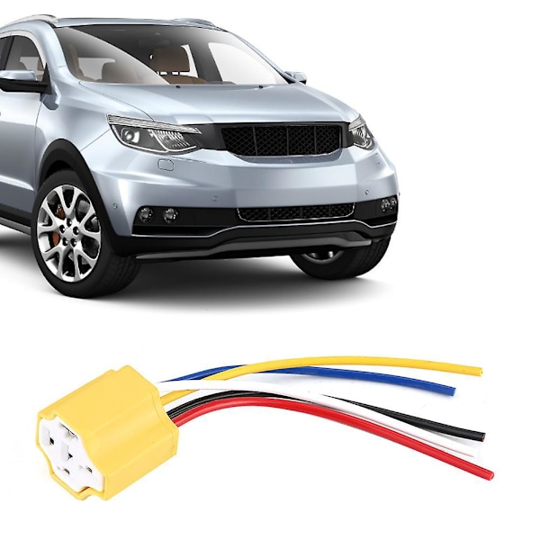 Keraaminen 5-nastainen autojen johdinsarjan releen kanta 30-100A