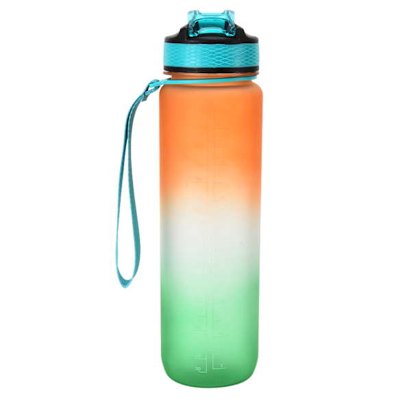 Vattenflaska 1000ML Orange Matt Bärbar Vattenkanna för Sport Utomhusaktiviteter