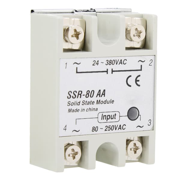 80A Enkeltfaset Solid State Relæ Switch Modul SSR-80AA 80-250VAC