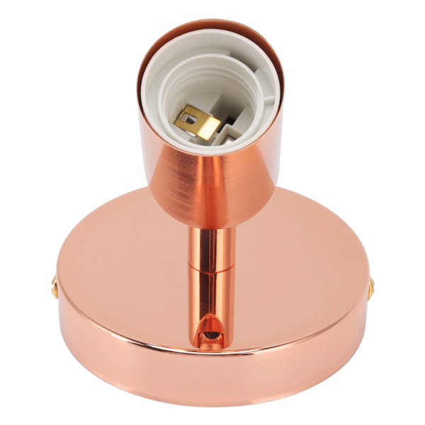 E27 E26 Væglampe Base 180 Grader Op og Ned Justerbar Jern Dekoration Pære Fatning til Soveværelse Stue Rose Gold