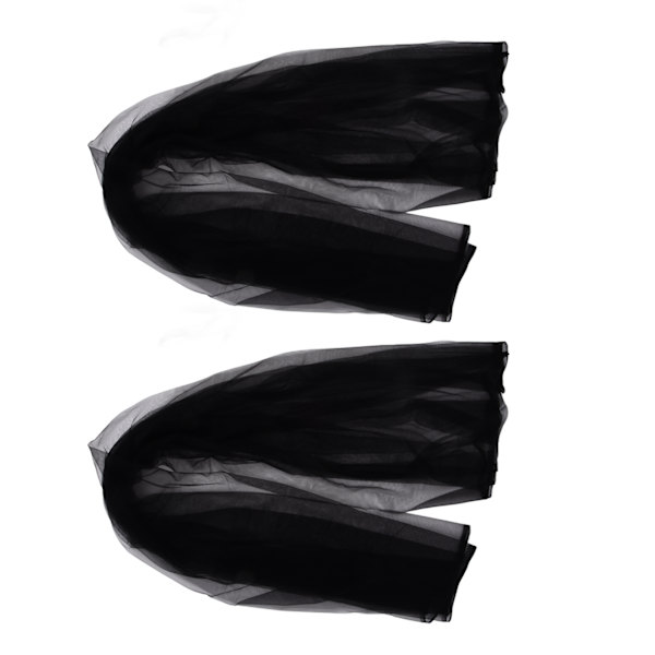 2 stk Tulle Elegant Stil Lyse Farger Komfortabel Lett Vekt Bryllup Dekorative Tilbehør for BursdagSvart