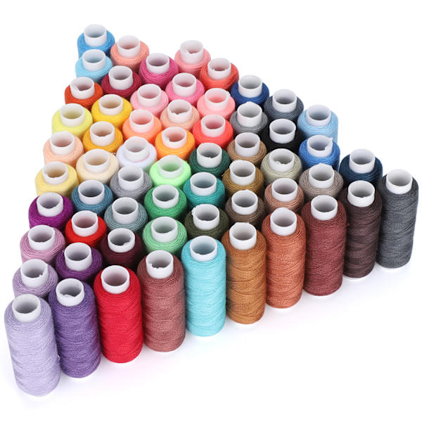 60 st DIY sytråd set liten rulle kläder sömnad färgade trådar 250 yards