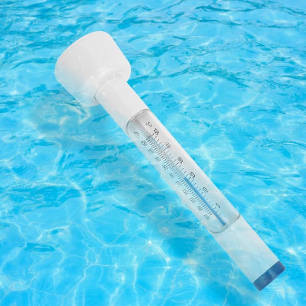2 ST Högkvalitativ Kompakt Lättviktig Pool Vattentemperaturmätare Flyt Termometer Vit