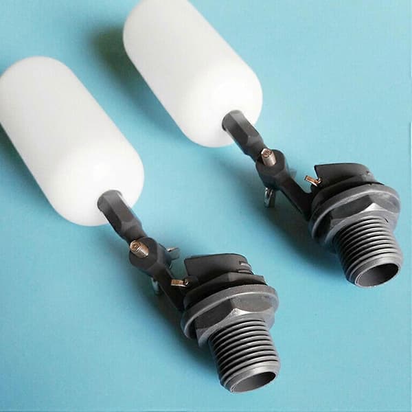 Mini stabil flottörkulventil 1/2 tum plastflottörventil med justerbar arm för dammar boskap vattenbruk White