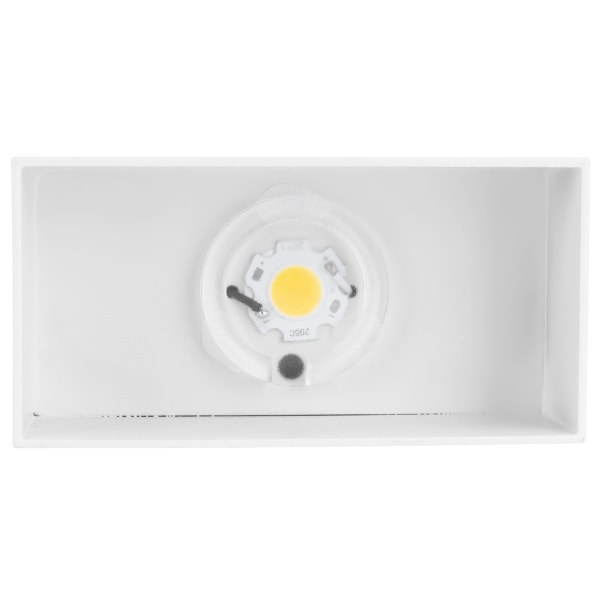 LED væglampe 7W indendørs firkantet lampe Soveværelse Gang Veranda Balkon Dekoration 100265V (Hvid ShellVarmt lys)