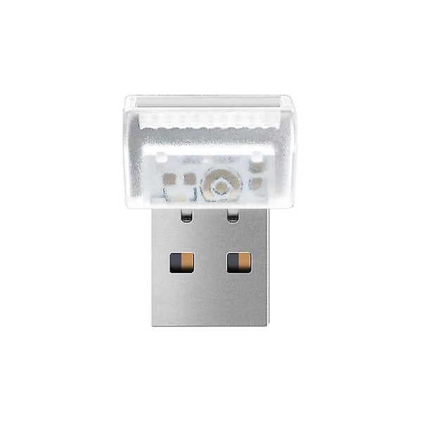 2 KPL Mini USB LED-valo, 7 värin säädettävä USB-yövalo, RGB kannettava tunnelmavalaistus autoihin