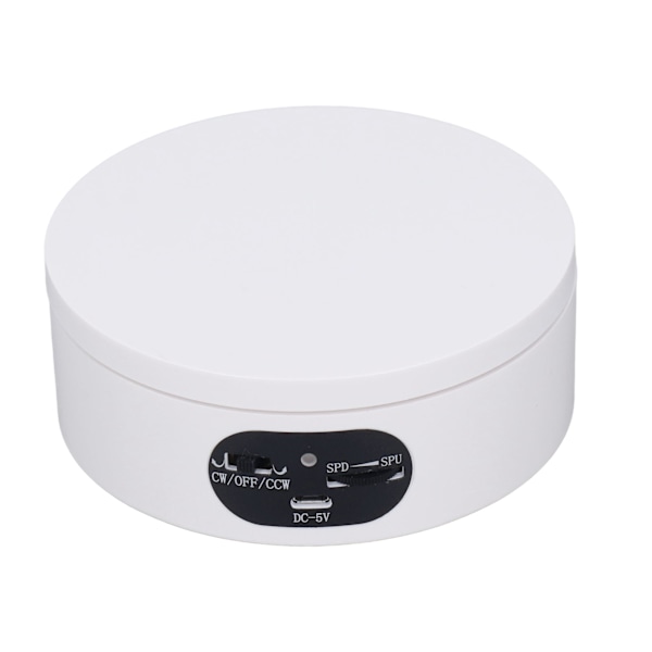 Roterande displaystativ 4,7 tum USB batteridriven stabil tyst automatisk rotation skivstativ för smycken klocka modell