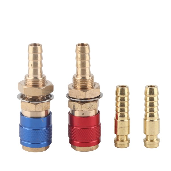 Water Cooled Gas Adapter Portable Brass Quick Connector with Plug for PTA DB MIG TIG Welding Torch M8(8mm)