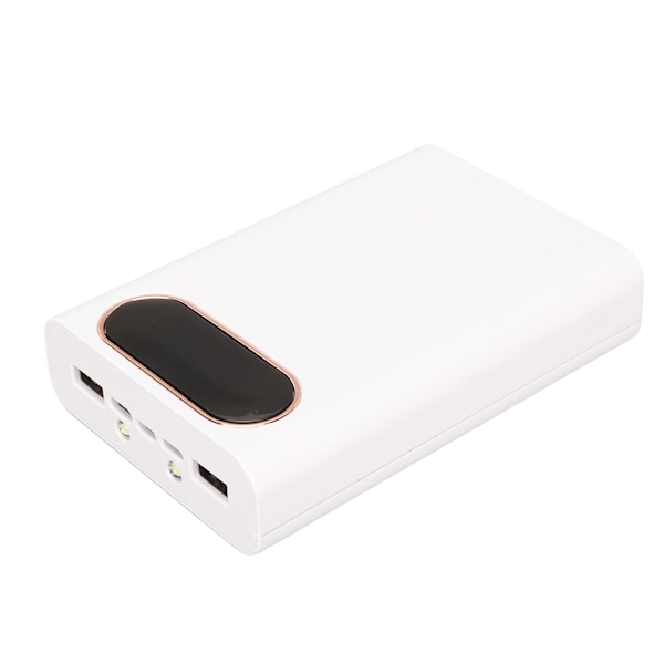 Powerbank-fodral för 4 st 21700-batterier Plast DIY Powerbank-lådsats Snabbladdning 22,5 W Batteriladdningsfodral Vit