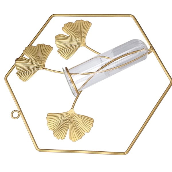 Maljakkoornamentti Kultainen Ginkgo Leaf Design Muodikas hieno maljakkokoristelu kotiin olohuoneeseen makuuhuoneeseen