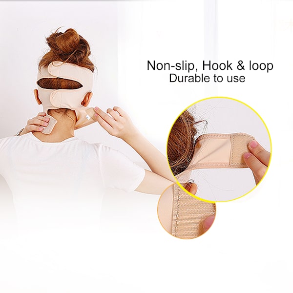 Facial Slimming Mask Slimming Bandage Ansiktsbehandling Dubbelhakvård Viktminskning Ansiktsbälten M