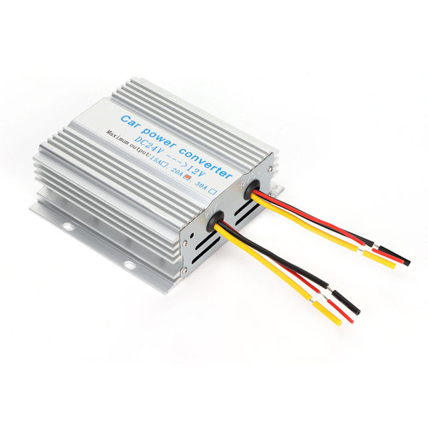 20A 240W Bilomvandlare DC 24V till 12V Fordonseffektkonverteradapter för Stor Medelstor Buss Lastbil Solenergi
