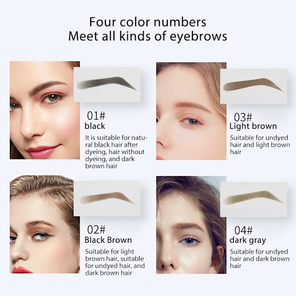 Ögonbrynsstämpel Brow Stamp Shaping Kit Vattentätt och svettsäker hållbart Sminkverktyg för ögonbrynsstämpel