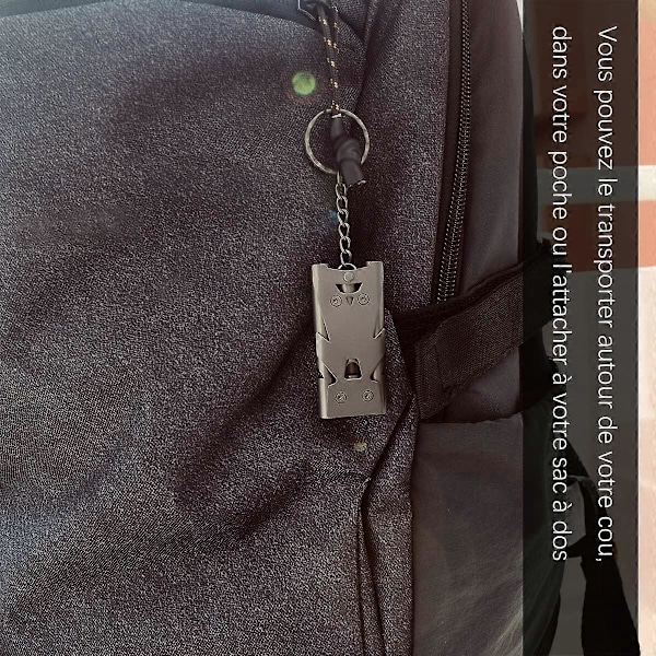 Nöd visselpipa 3 rör Hög decibel metallvisselpipa med snodd, vandringssignalvisselpipor, överlevnadsvisselpipa, för nödsituationer/camping/utomhus