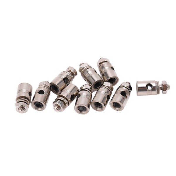 10 st 2,1 mm RC-plan Pushrod Connector Länkage Metall snabbjusteringsstopp för KT fastvingade flygplan