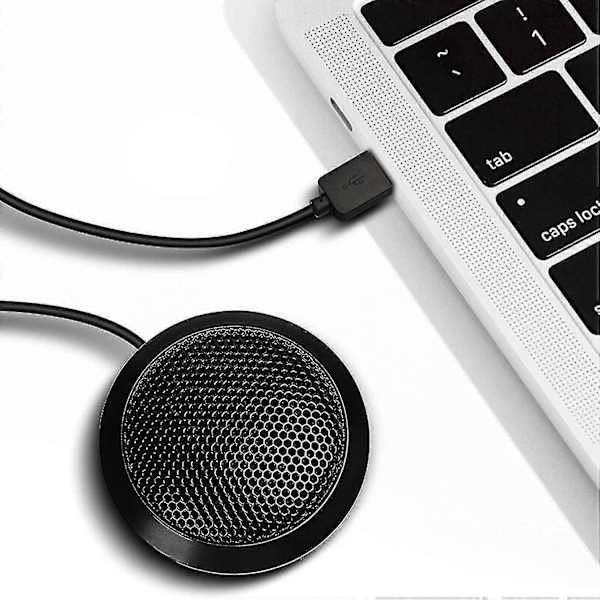 2 st Mini Konferensmikrofon Bärbar USB Datormikrofon Stereo Laptopmikrofon Liten Datormikrofon Rundstrålande Mikrofon USB-mikrofoner För