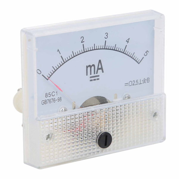 DC 0-5MA Pekarström Panelmätare Mätinstrument Amperemeter Testare Mätare