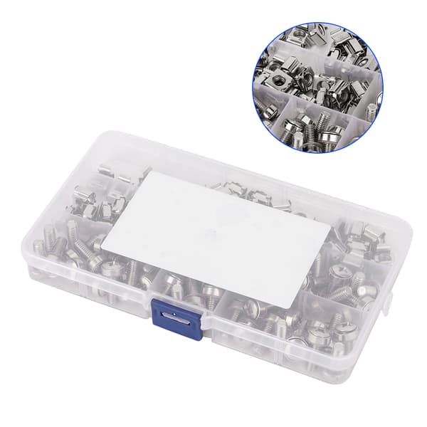 50-pack M6x20 Nätverksskåp Rackskruvar M6 Burmuttrar