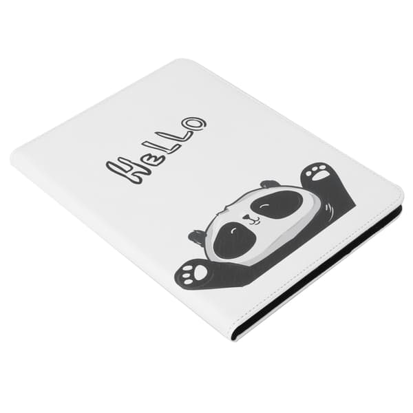 Bärbart surfplatta PU skyddande hölster 360° universellt skydd målat läderfodral för iPad 9:e generationen HELLO Panda