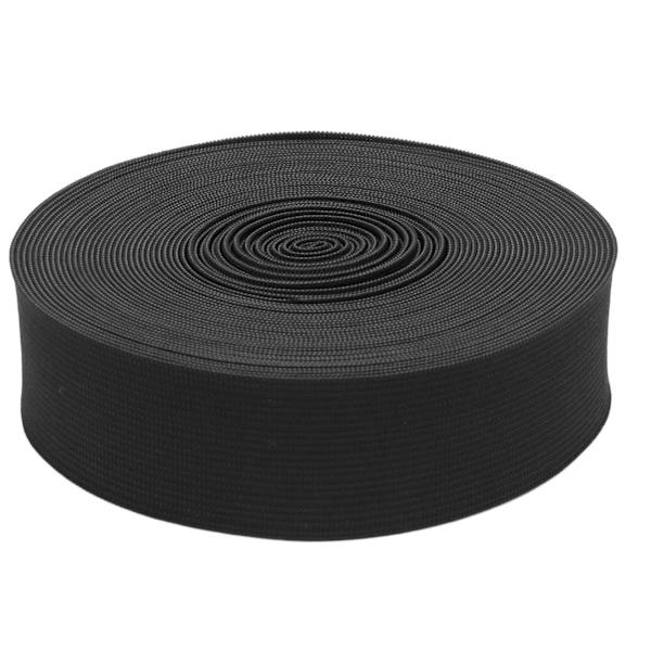 Elastiskt band 10 yards svart 3,5 cm/1,4 tum bredd tjockare DIY skärning bekväm andningsbar sy elastisk rulle för hantverk