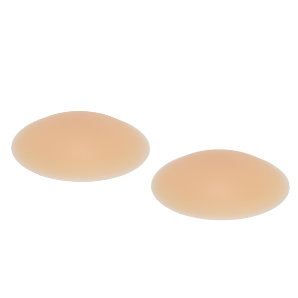 Gjenbrukbare selvklebende silikon brystdeksler runde bh-deksler trygge selvklebende brystvortefrie deksler hudfarge M=8cm