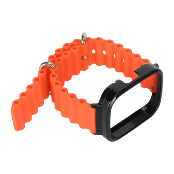 2 i 1 watch för Redmi Watch 3 Silikon Justerbar Smart Watch Armband med case Orange