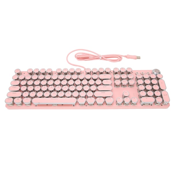 Mekanisk tastatur 104 taster ægte mekanisk skaft Blå switch 2 farver Injection Wired Multi Mode Keyboard Gaming
