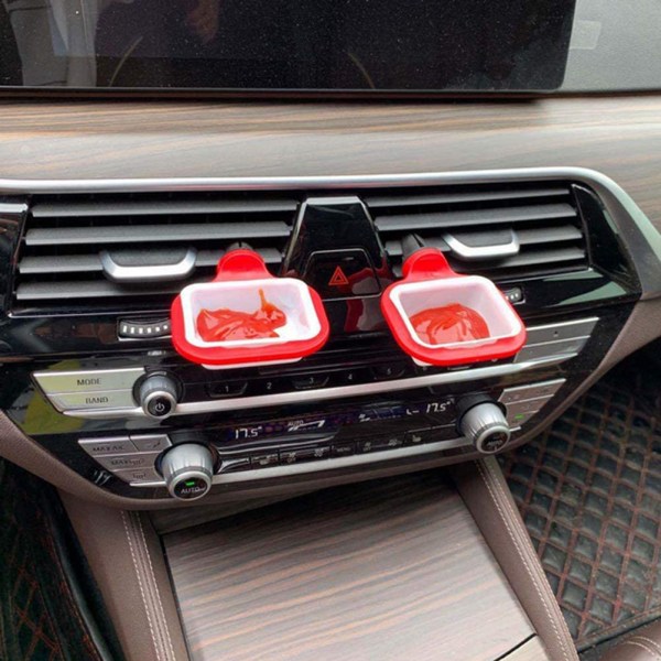 2 STK Bil Sauce Holder Dip Clip Sæt Mini Ketchup Dipping Cups til bil