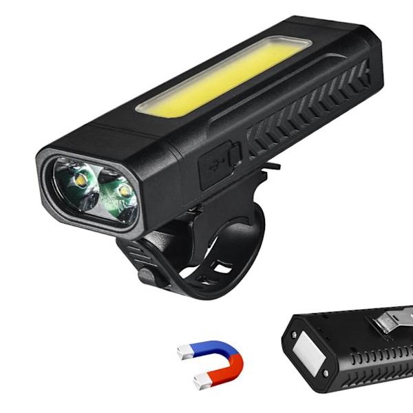 Sykkel Baklys Multifunksjonell 2 LED Sykkel Baklys 3 Moduser med Rød Hvit Farger COB Sidelys Magnetisk TYPE C Rask Lading for Utendørs Sykling