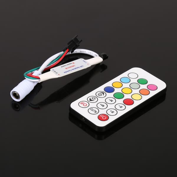 Mini 21 Tangenter IR Trådlös Fjärrkontroll För WS2811 WS2812B LED Strip Lights DC 5-24V