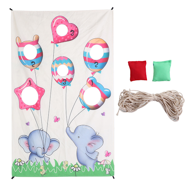 Indoor Throwing Game Set Children Sandbag Door Curtain for Children Family Adult Party Game