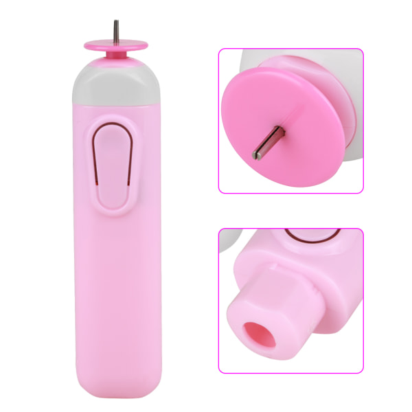 Gør-det-selv elektrisk quillingværktøj - Stål Curling Pen til papirhåndværk og Origami-oprulning Pink