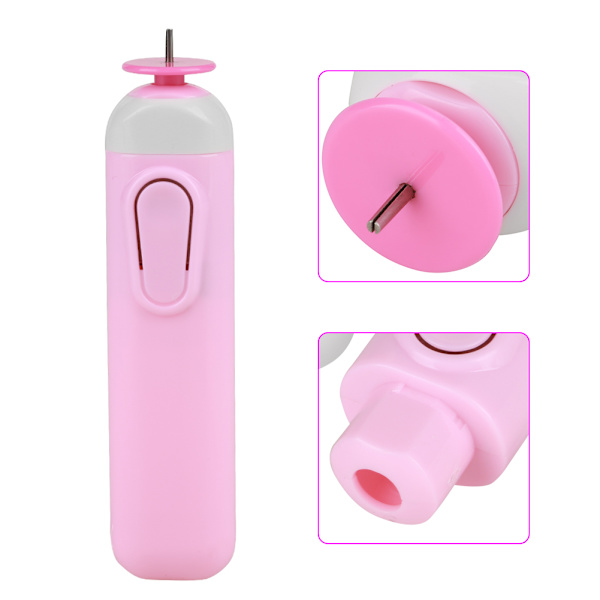 Gör-det-själv elektriskt slitsad quillingverktyg - Curlingpenna i stål för pappershantverk och origamilindning Pink