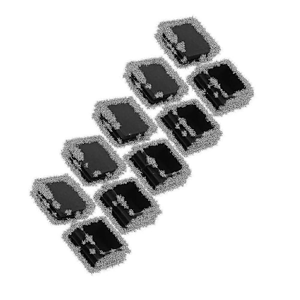 20 Stk. Plastik Firkantrørs Koblingshætte Prop 40 mm X 40 mm Sort
