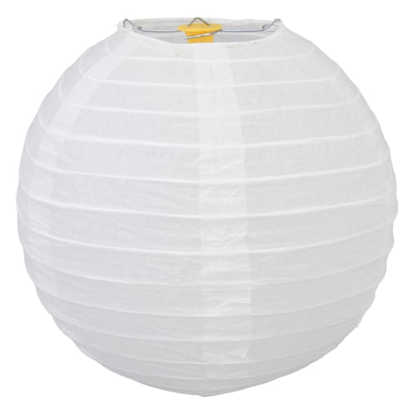Vit papperslykta handgjord 20 cm DIY rund form hängande papperslykta för bröllopsdekoration