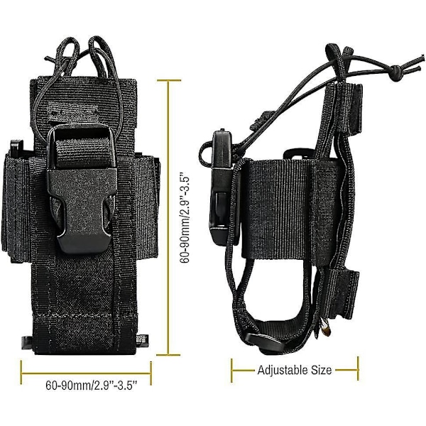 Taktisk Walkie Talkie Holster - Sort