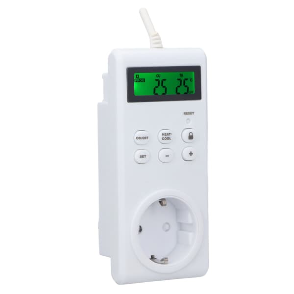 Trådløs termostatudgang, programmerbar automatisk temperaturregulator, stikkontakt, EU-stik 230V