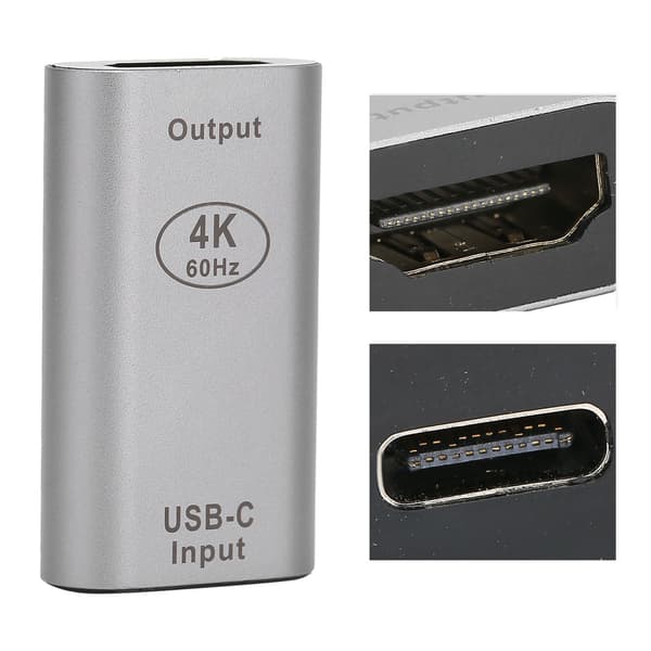 Typ-C hona till HD Multimedia Interface hona-adapter 4K vid 60Hz-adaptrar för Windows/Android/OS X