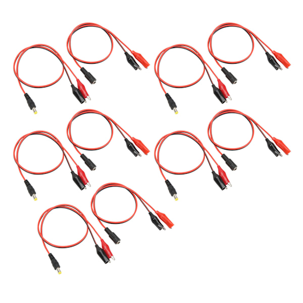 5 set krokodilklämma till likströmsadapterkabel hane honkontakt Batteritestkabel 50 cm längd