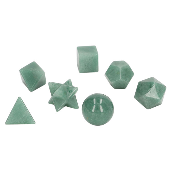 7 st chakra kristaller utsökta geometriska kristallstenar chakra healing kristaller kit för meditation hem inredning grön