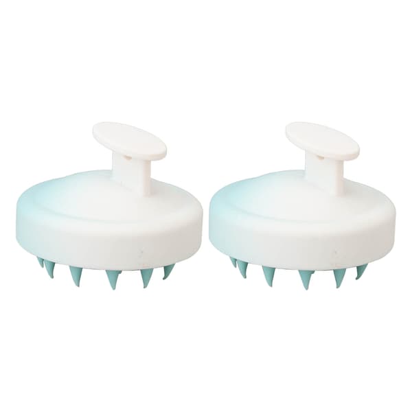 2 st hårbottenmassager förbättrar blodcirkulationen exfolierande silikon hårbottenmassager schampoborste hårbottenrengörare blå
