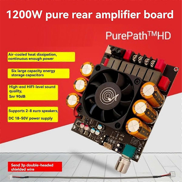 ZK-6002 Lydforstærkerkort 2.0 Stereo 600W+600W TPA3255 Sort31