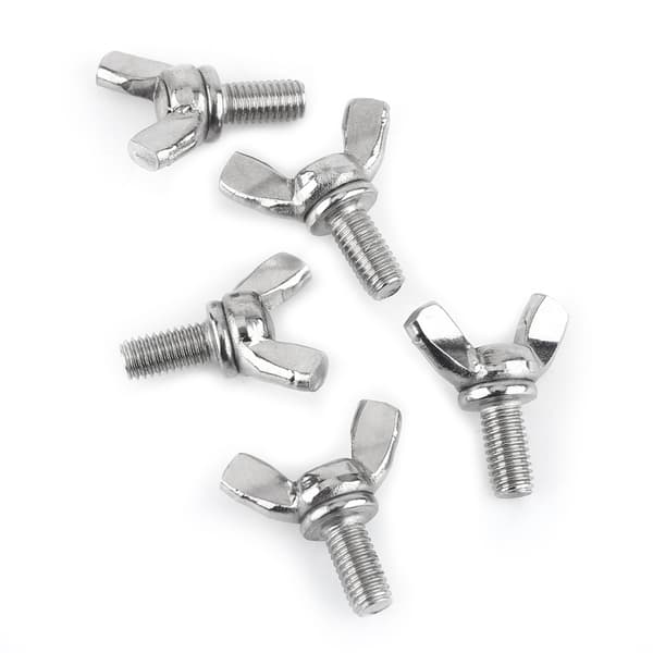 5st påse 304 rostfritt stål vingmuttrar bultar maskinfäste (M5 * 10mm)