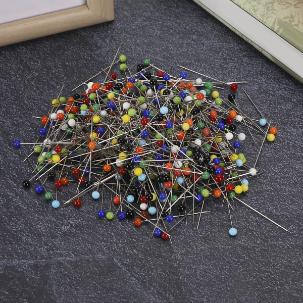 500 kpl muovisia helmipäätappeja värikkäitä tee-se-itse-ompelutarvikkeita 4mm 38mm