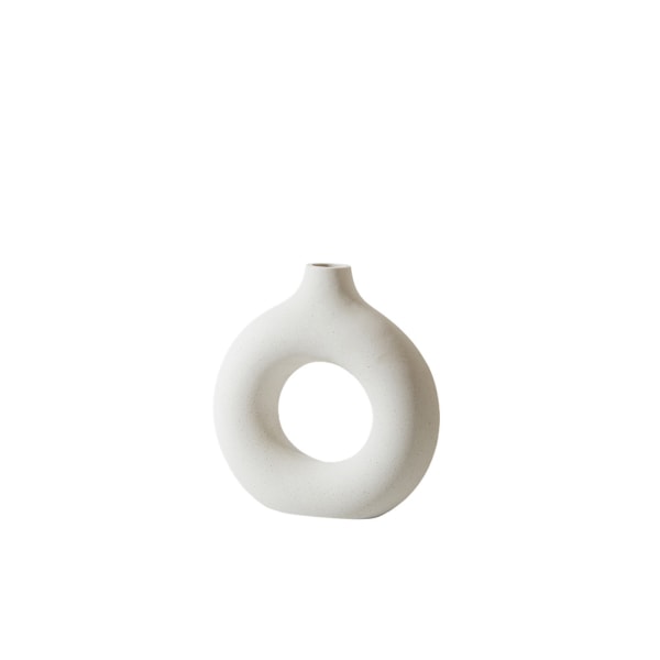 Nordic Ring Shape Maljakko Moderni Koristemaljakko Keraaminen Kukkamaljakko Moderni Taide Pyöreä Maljakko Kuivatut kukat Käsintehdyt maljakot kodin sisustamiseen