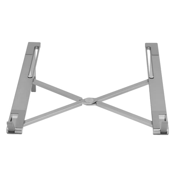 Bärbar datorställ i aluminiumlegering, hopfällbart, justerbart, bärbart skrivbordshållare för 10 till 17 tums surfplatta/notebook – grå