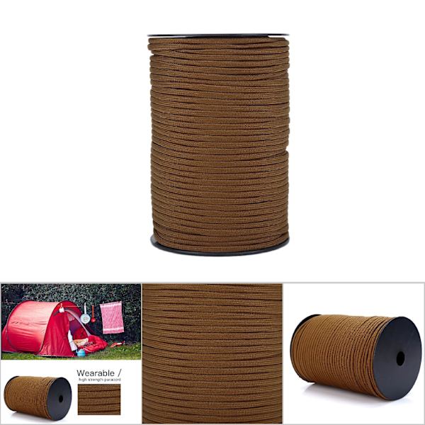 550 Reflekterande Paracord Parachute Cord Lanyard 9 Strand Core 100m (Brun)